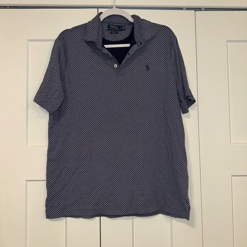 Polo Ralph Lauren Performance Polo Classic‎ Fit Dotted Print Short Sleeve Large